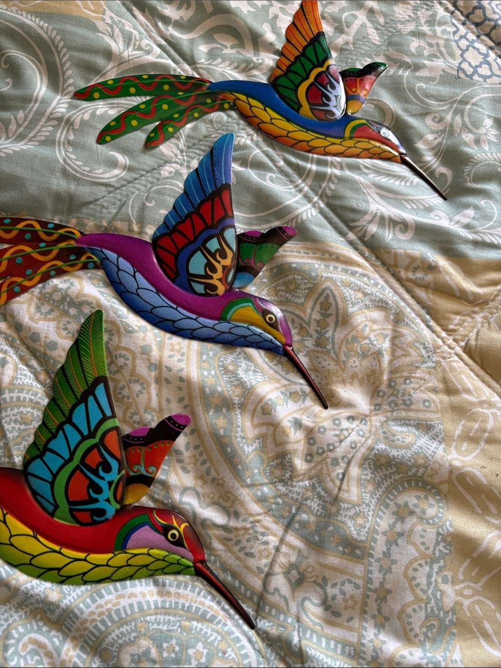 Vibrant Multicolor Hummingbird Wall Decor - Picture 2 of 4
